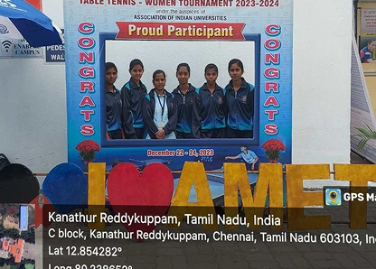 Thassim Beevi Inter University  Table tennis Tournment From 22.12.2023 to 24.12.2023 image